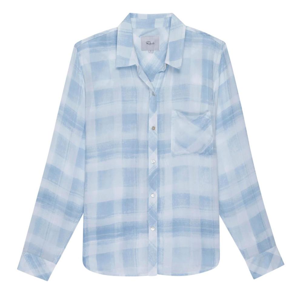 NEW RAILS josephine top in blue sky plaid - Picture 4 of 4